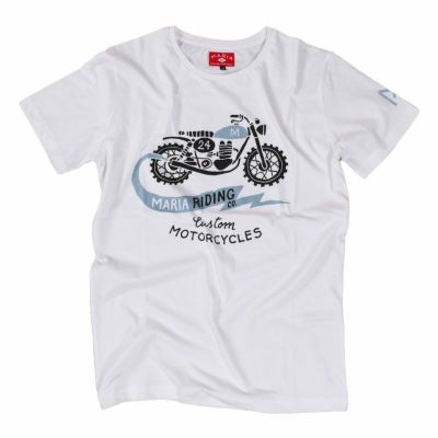Maria Riding Company｜オールド スクランブラー Tシャツ｜