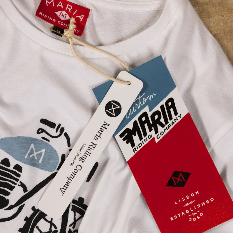 Maria Riding Company｜オールド スクランブラー Tシャツ｜ホワイト