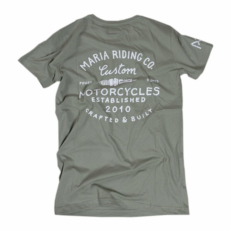 Maria Riding Company｜ハンドクラフト Tシャツ｜オリーブ