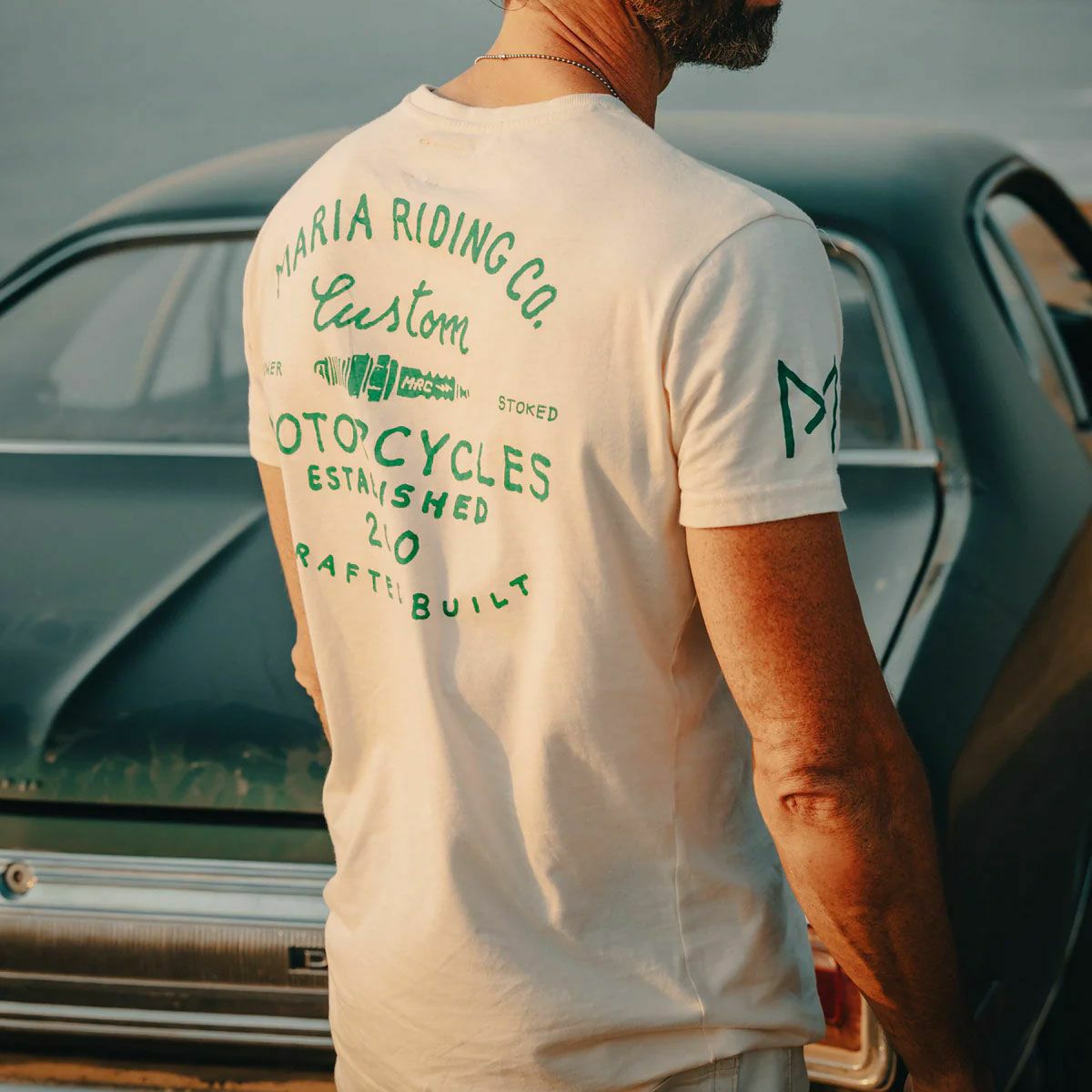 Maria Riding Company｜ハンドクラフト Tシャツ｜オフホワイト