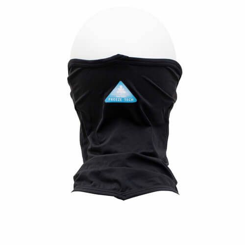 FREEZE TECH｜氷撃 冷感 フェイスカバー イヤーループ付き｜ネックカバー｜ブラック｜着用