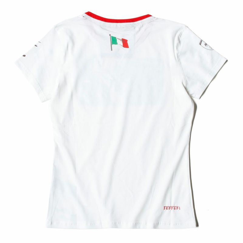 Ferrari｜フェラーリ ウィメンズ ベーシック Prm Tシャツ｜ホワイト