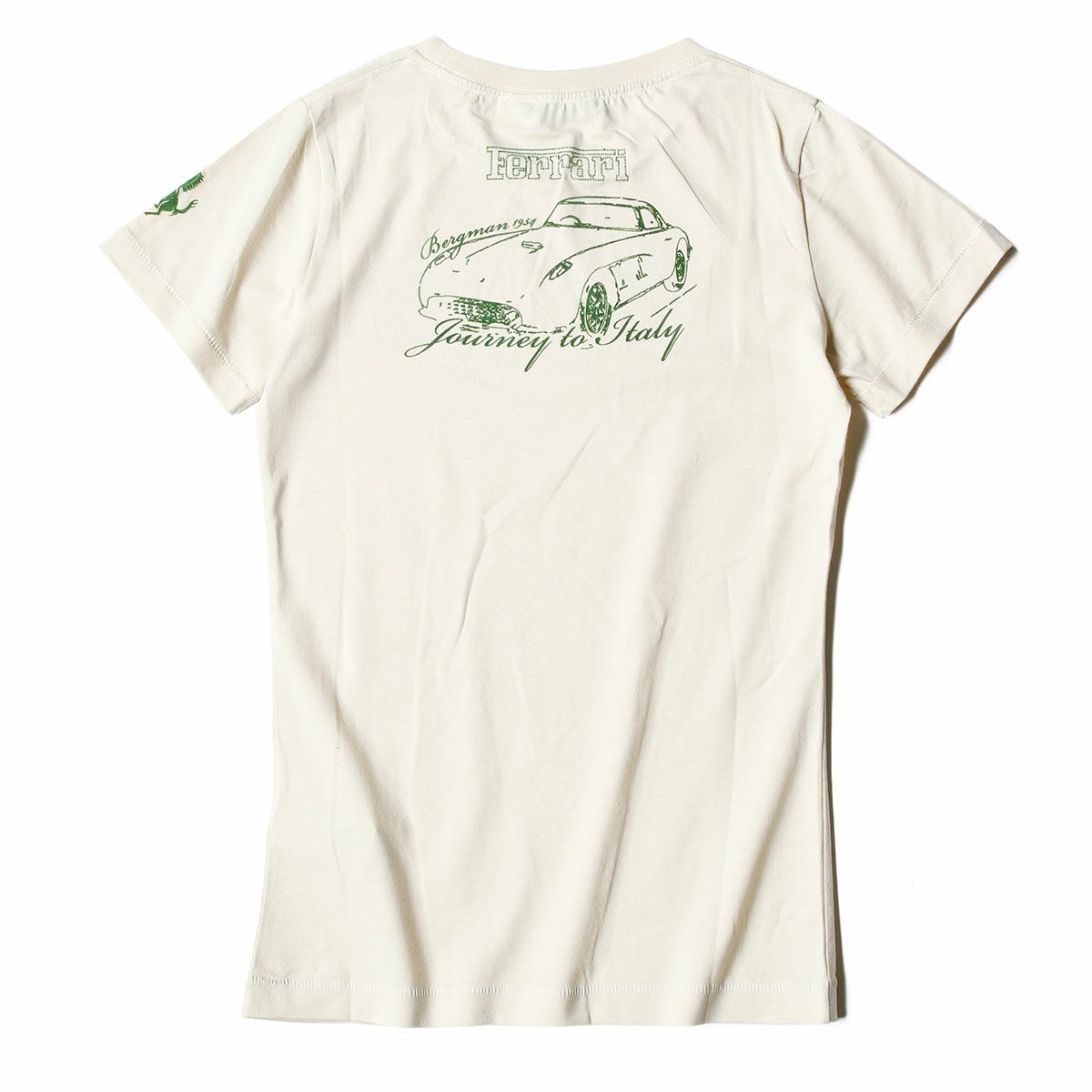 Ferrari｜フェラーリ ウィメンズ 375MM プリント ホース Tシャツ｜ホワイト