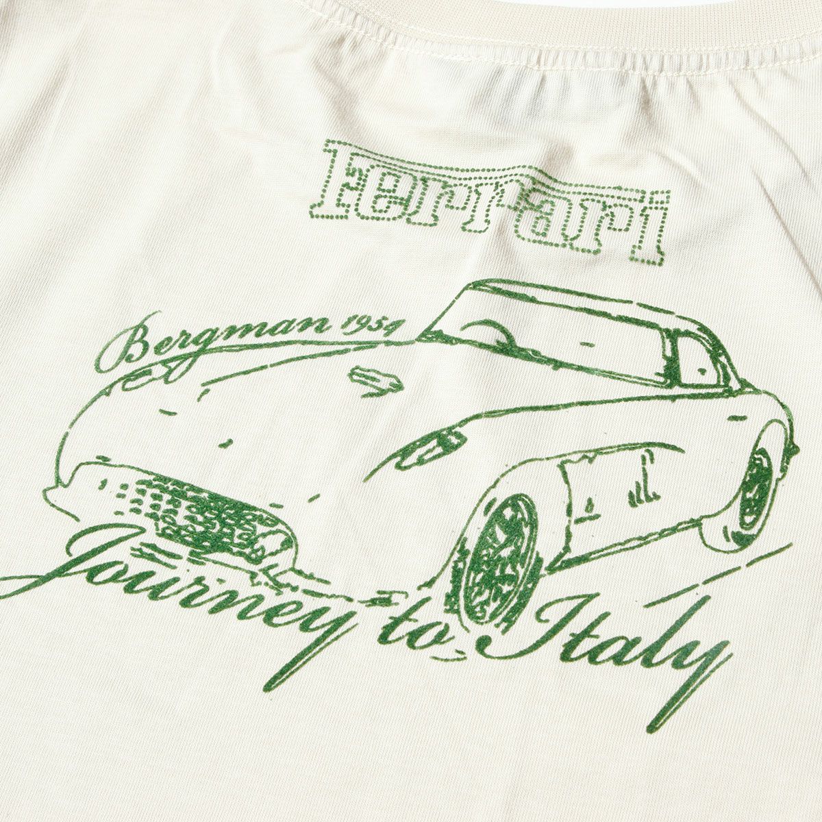 Ferrari｜フェラーリ ウィメンズ 375MM プリント ホース Tシャツ｜ホワイト
