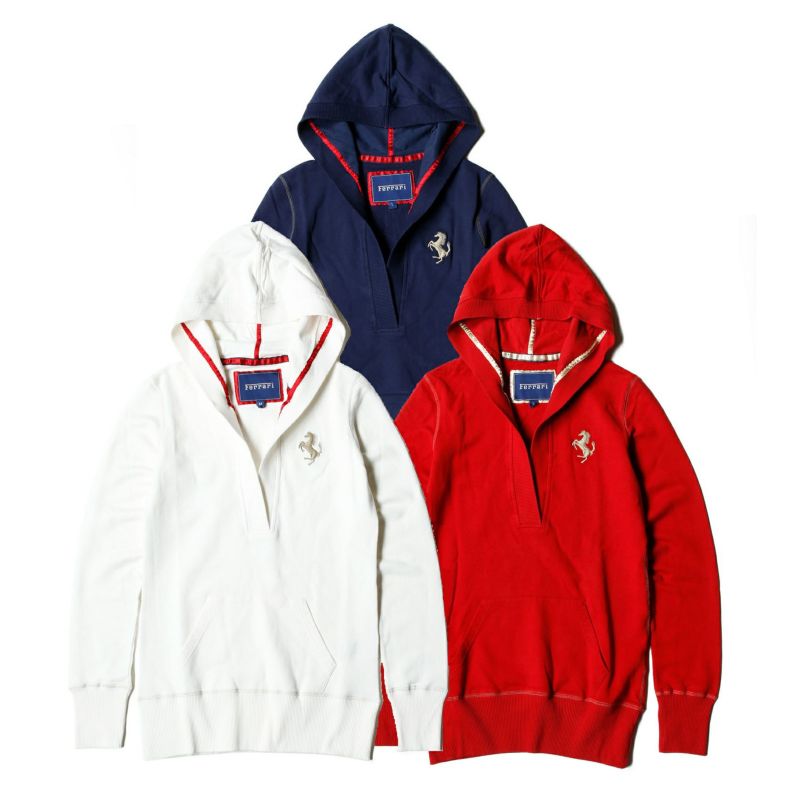 Ferrari｜フェラーリ ウィメンズ プリント ホース フード セーター｜フーディ
