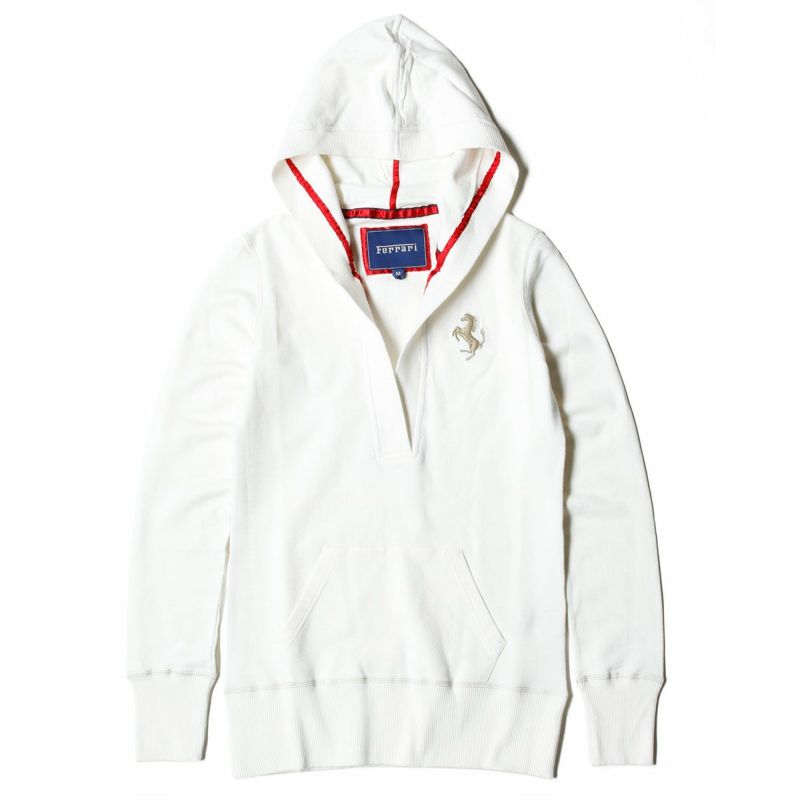 Ferrari｜フェラーリ ウィメンズ プリント ホース フード セーター｜フーディ｜ホワイト