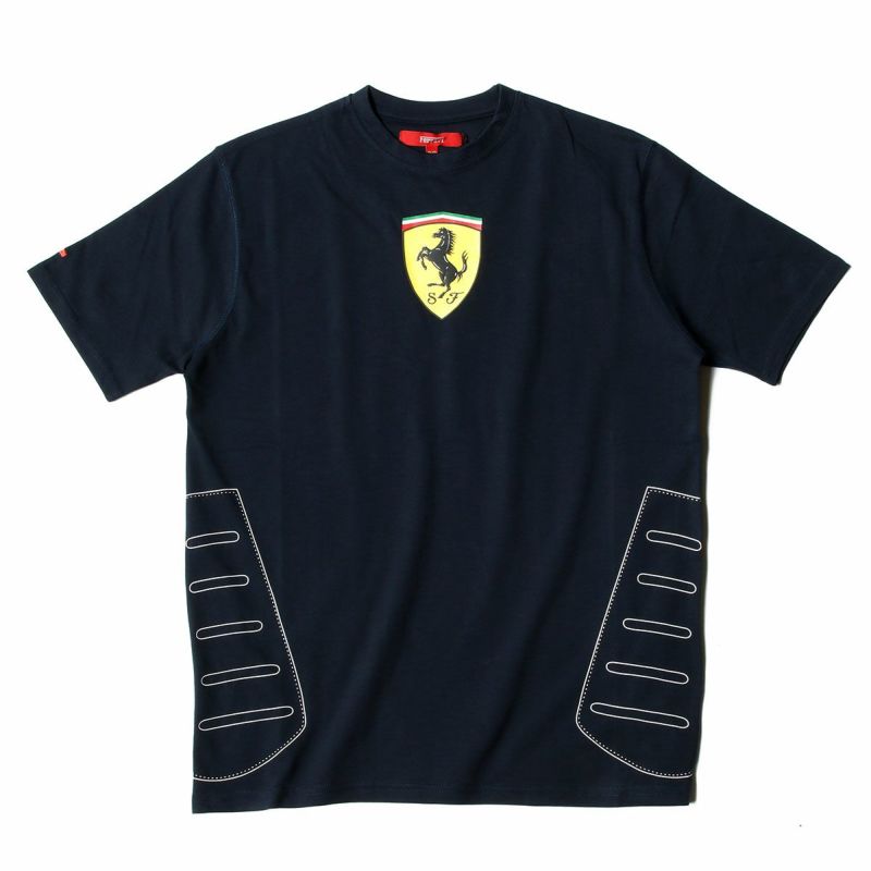 Ferrari｜フェラーリ キッズ セントラル スクデット Tシャツ｜ダークネイビー