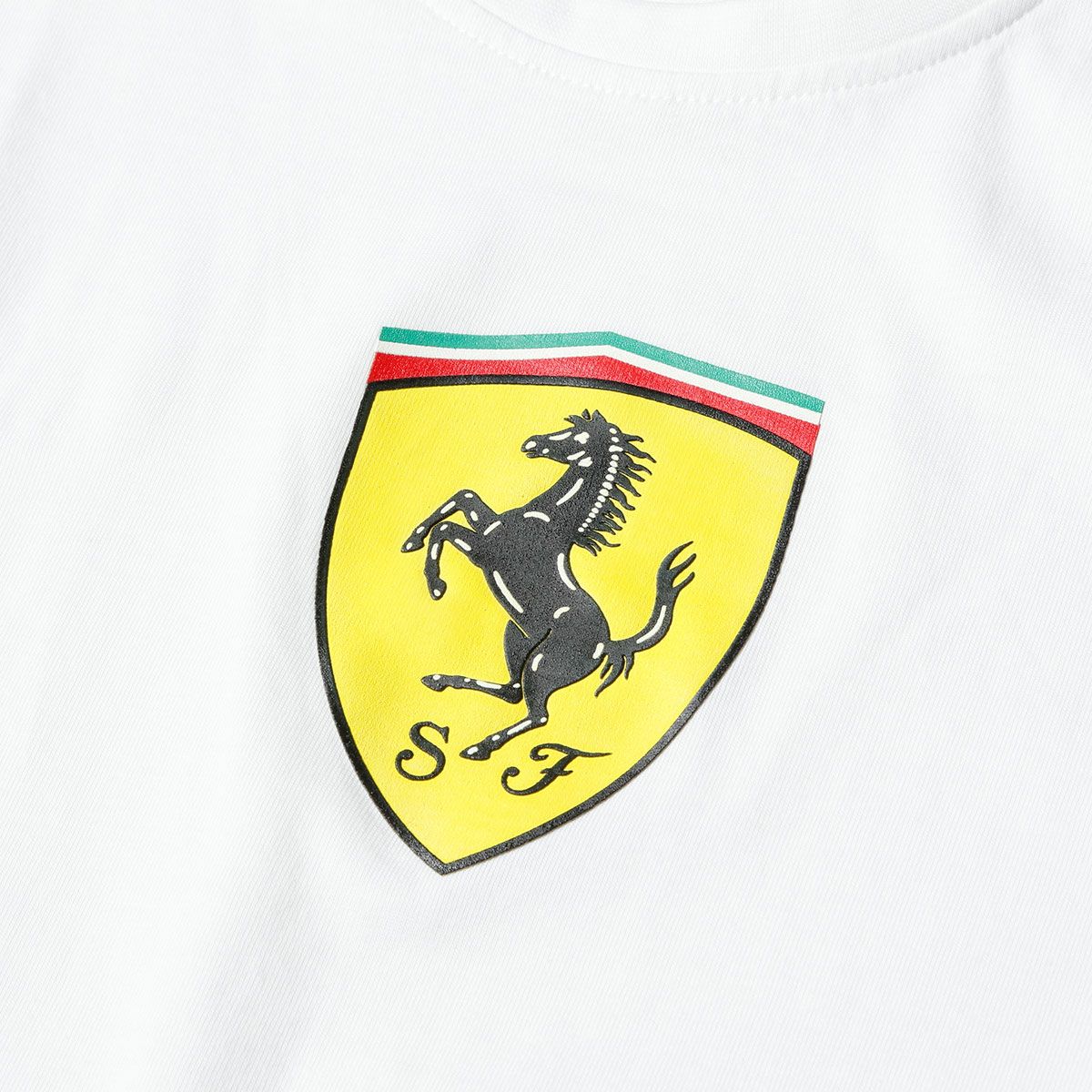 Ferrari｜フェラーリ キッズ セントラル スクデット Tシャツ｜ホワイト