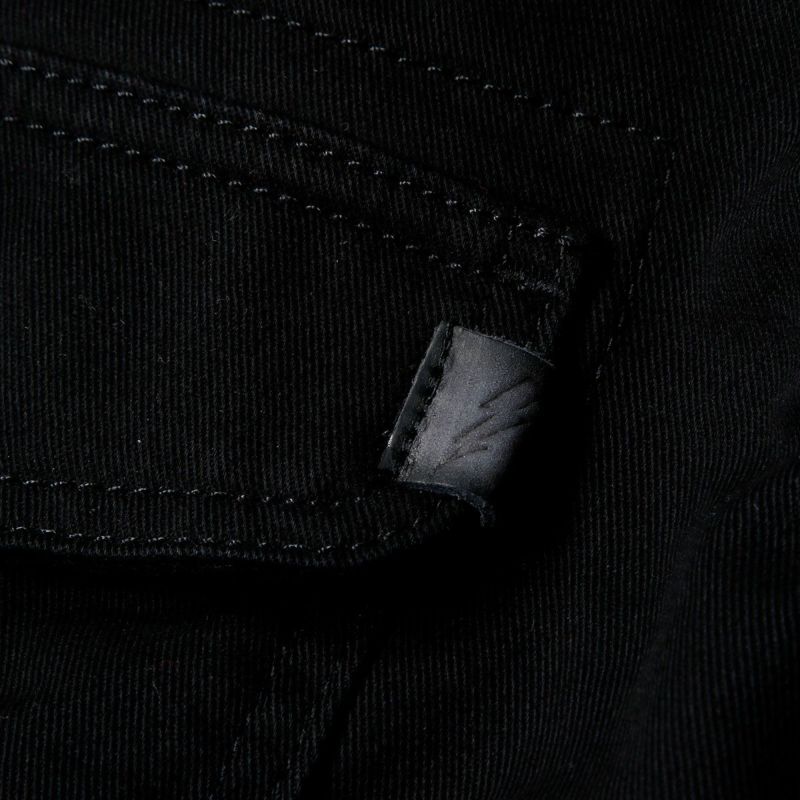 John Doe｜XTM モトシャツ プリズン｜ファブリック｜ブラック×ホワイト