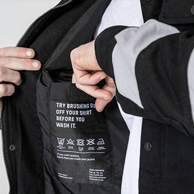 John Doe｜XTM モトシャツ プリズン｜ファブリック｜ブラック×ホワイト｜モデル着用