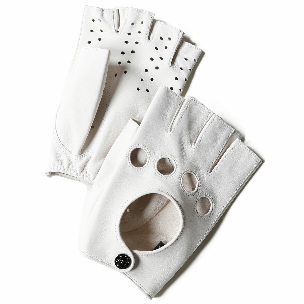 Alta Classe｜カウヌバック ドライビンググローブ｜ハーフ｜ホワイト