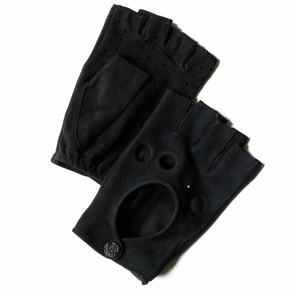 Alta Classe｜シープスエード ドライビンググローブ｜ハーフ｜ブラック