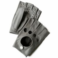 Alta Classe｜キッドレザー ドライビンググローブ｜ハーフ｜グレー