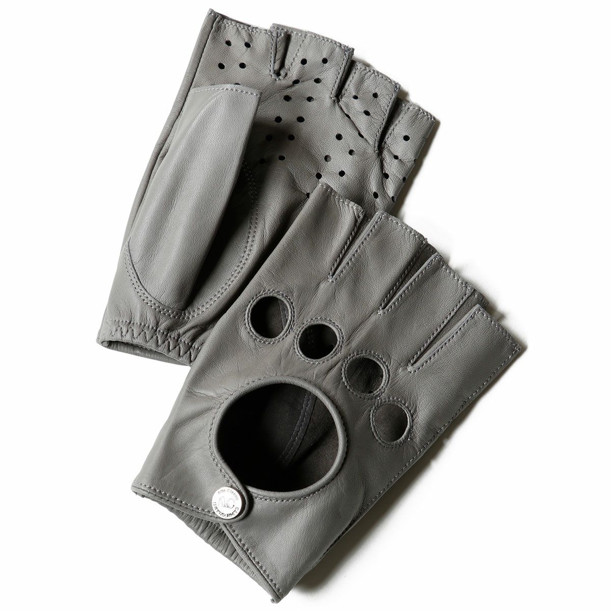 Alta Classe｜キッドレザー ドライビンググローブ｜ハーフ｜グレー