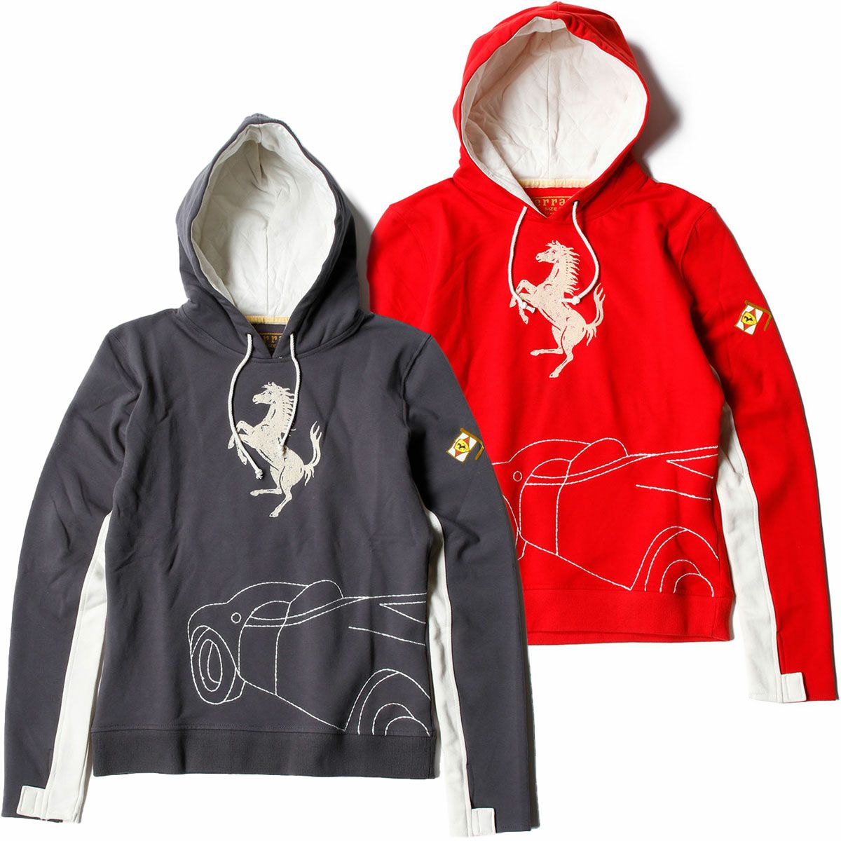 Ferrari｜フェラーリ ウィメンズ プリント ホース フード スウェットシャツ｜フーディ