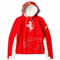 Ferrari｜フェラーリ ウィメンズ プリント ホース フード スウェットシャツ｜フーディ｜レッド