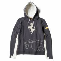Ferrari｜フェラーリ ウィメンズ プリント ホース フード スウェットシャツ｜フーディ｜グレー