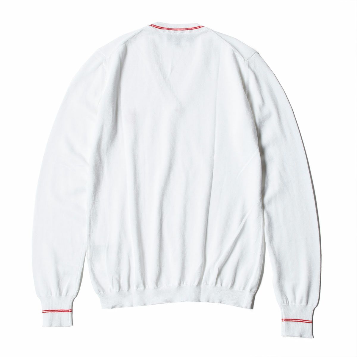 Ferrari｜フェラーリ ウィメンズ トリコット Vネック プリント ホース カーディガン｜ニット｜ホワイト