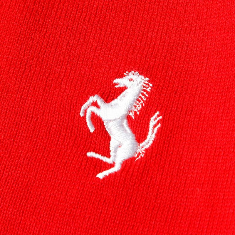 Ferrari｜フェラーリ ウィメンズ トリコット Vネック プリント ホース カーディガン｜ニット｜レッド