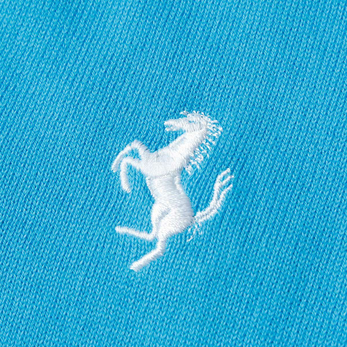 Ferrari｜フェラーリ ウィメンズ トリコット Vネック プリント ホース カーディガン｜ニット｜スカイ