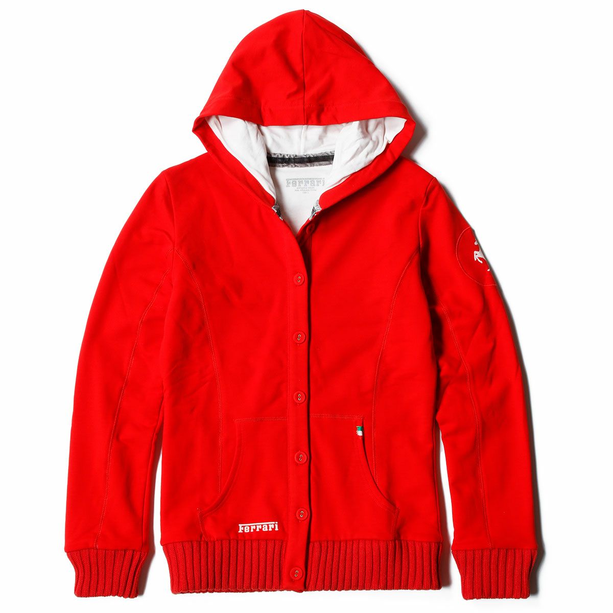 Ferrari｜フェラーリ ウィメンズ スウェット ジャケット｜フーディ｜レッド