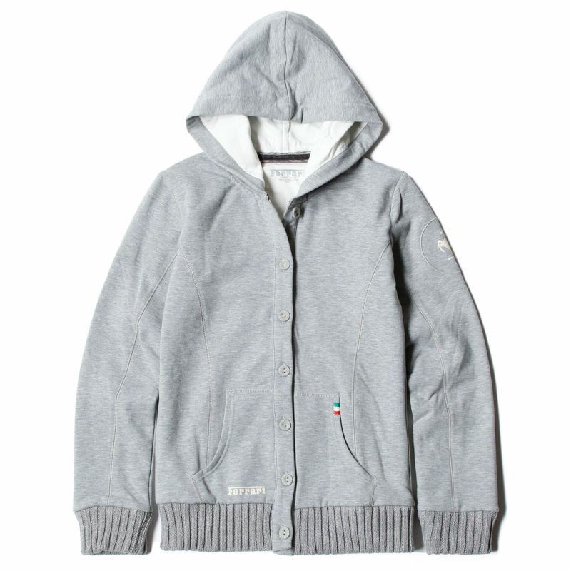 Ferrari｜フェラーリ ウィメンズ スウェット ジャケット｜フーディ｜グレー