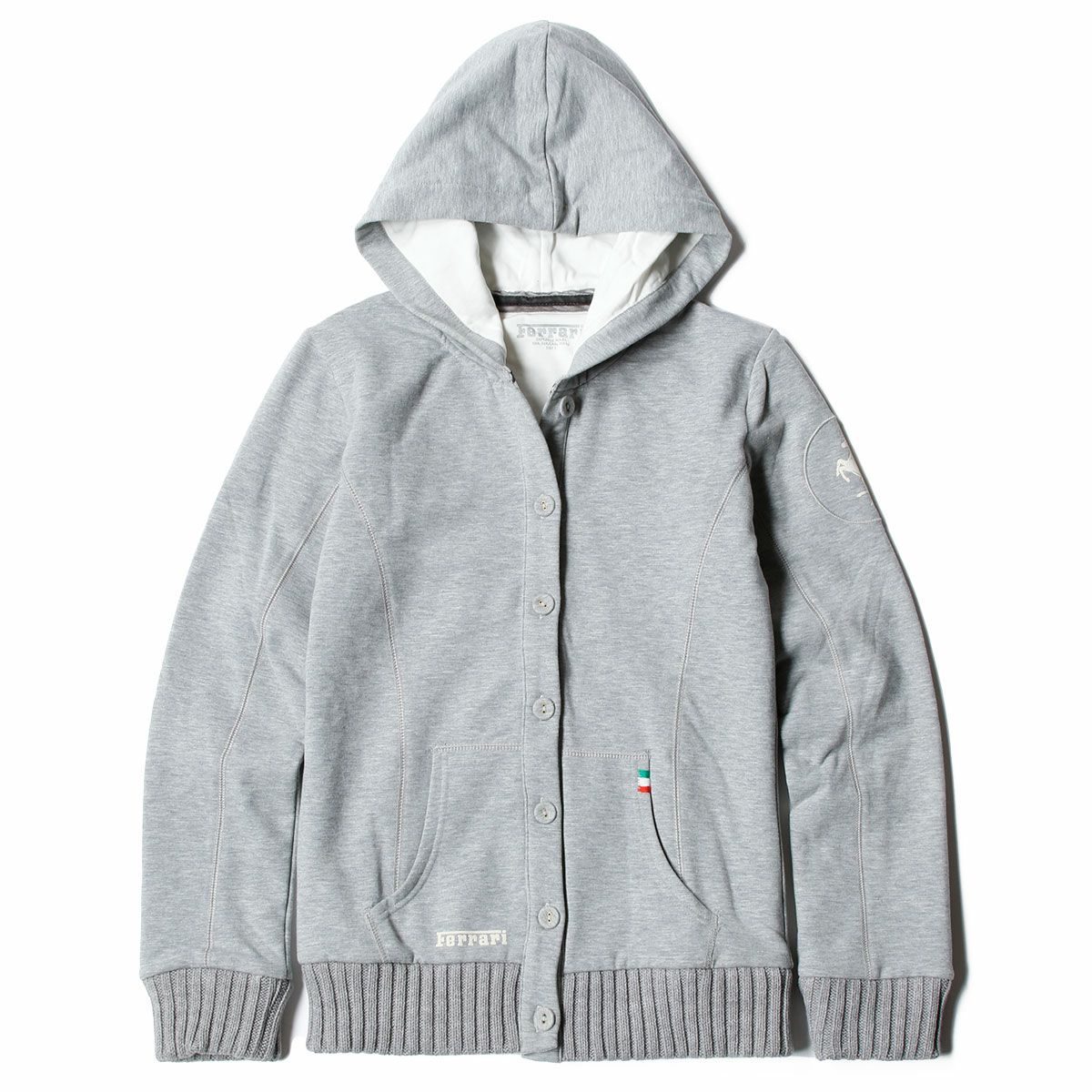Ferrari｜フェラーリ ウィメンズ スウェット ジャケット｜フーディ｜グレー