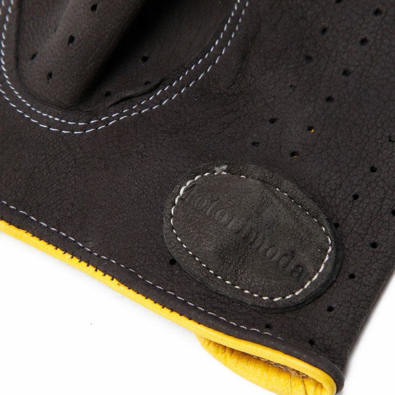 Motorimoda｜ビコローレ クラシック ドライビンググローブ｜グレー×イエロー