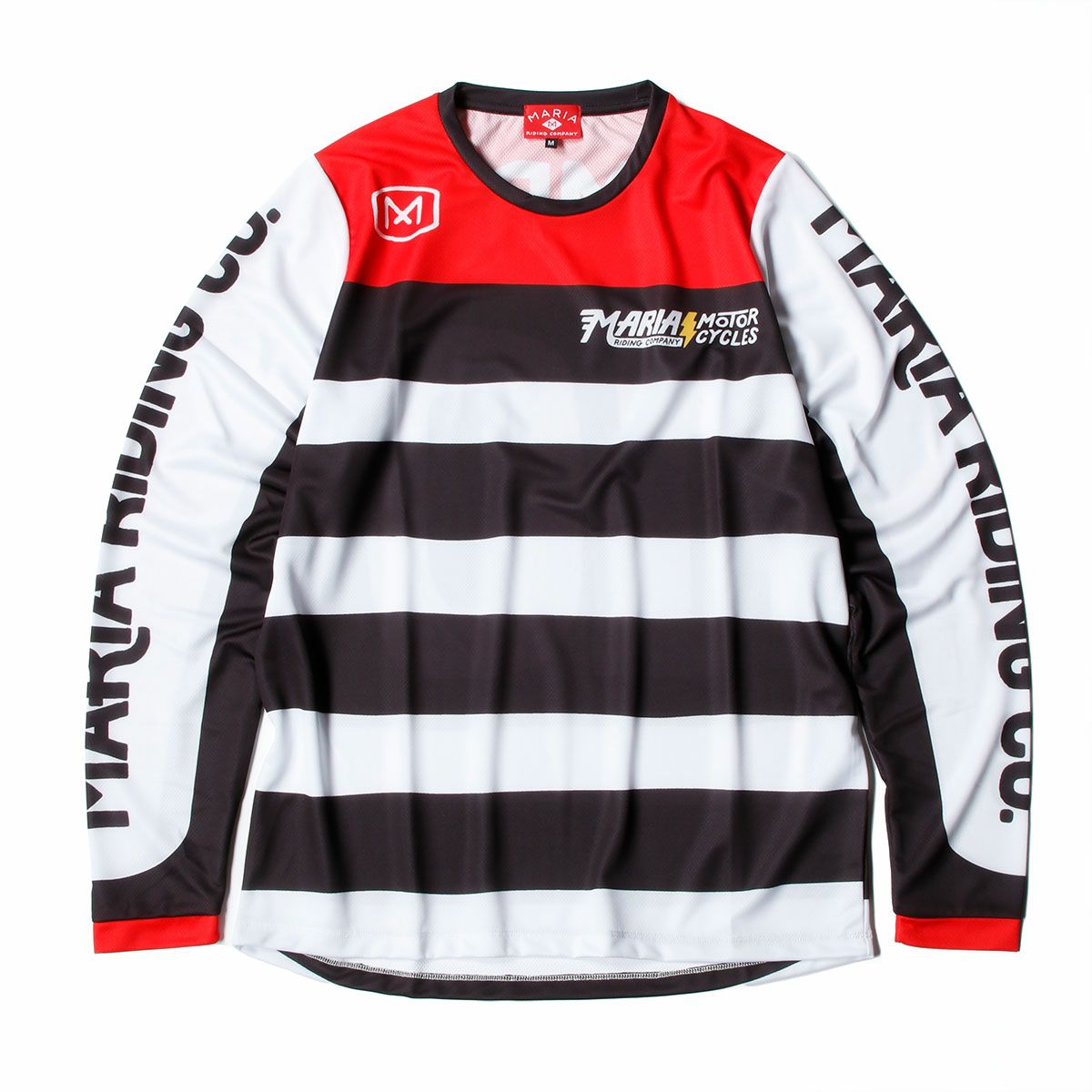 Maria Riding Company｜アウトロー マリア オフロード レーシング ジャージー｜MXジャージ｜ホワイト×ブラック×レッド