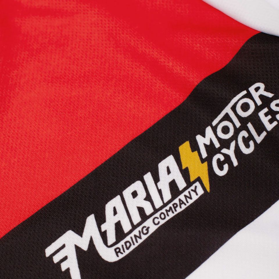 Maria Riding Company｜アウトロー マリア オフロード レーシング ジャージー｜MXジャージ｜ホワイト×ブラック×レッド