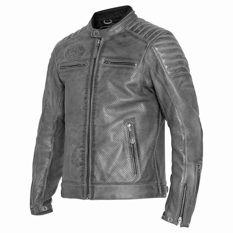 John Doe｜ストーム レザージャケット｜グレー