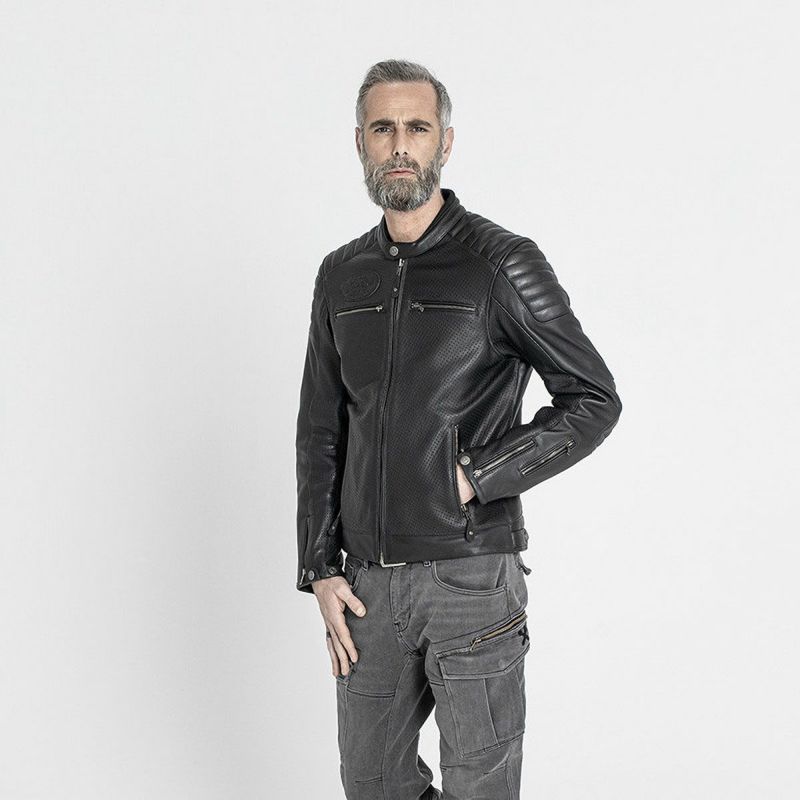 John Doe｜ストーム レザージャケット｜ブラック｜モデル着用