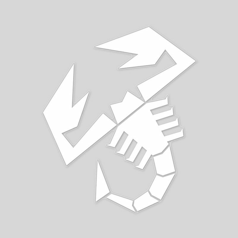 Abarth｜アバルト スコーピオン ステッカー（160mm）｜ホワイト