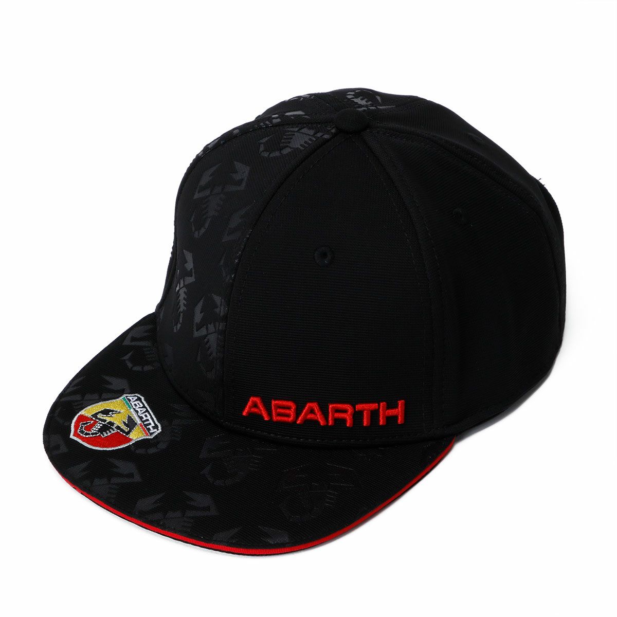 Abarth｜アバルト フラットブリム キャップ｜帽子｜ブラック