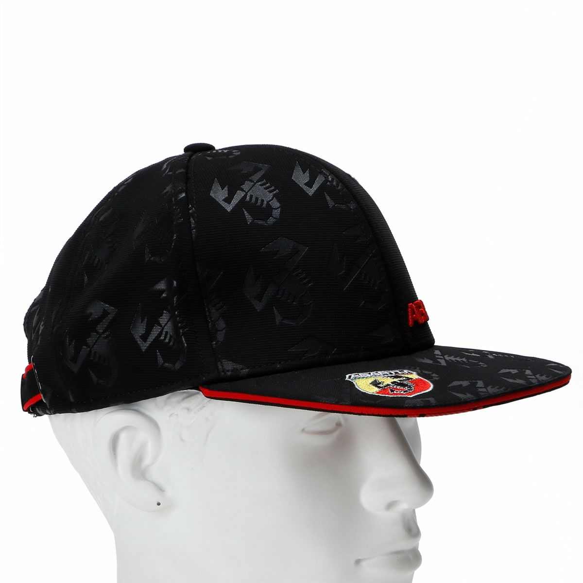 Abarth｜アバルト フラットブリム キャップ｜帽子｜ブラック