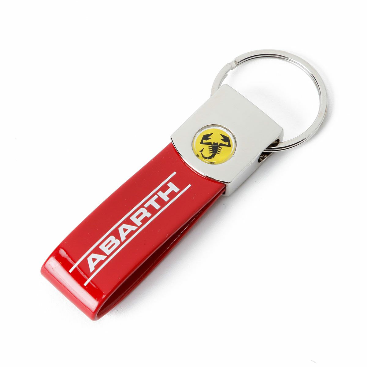Abarth｜アバルト ストライプ バンド キーリング｜キーホルダー｜レッド×イエロー