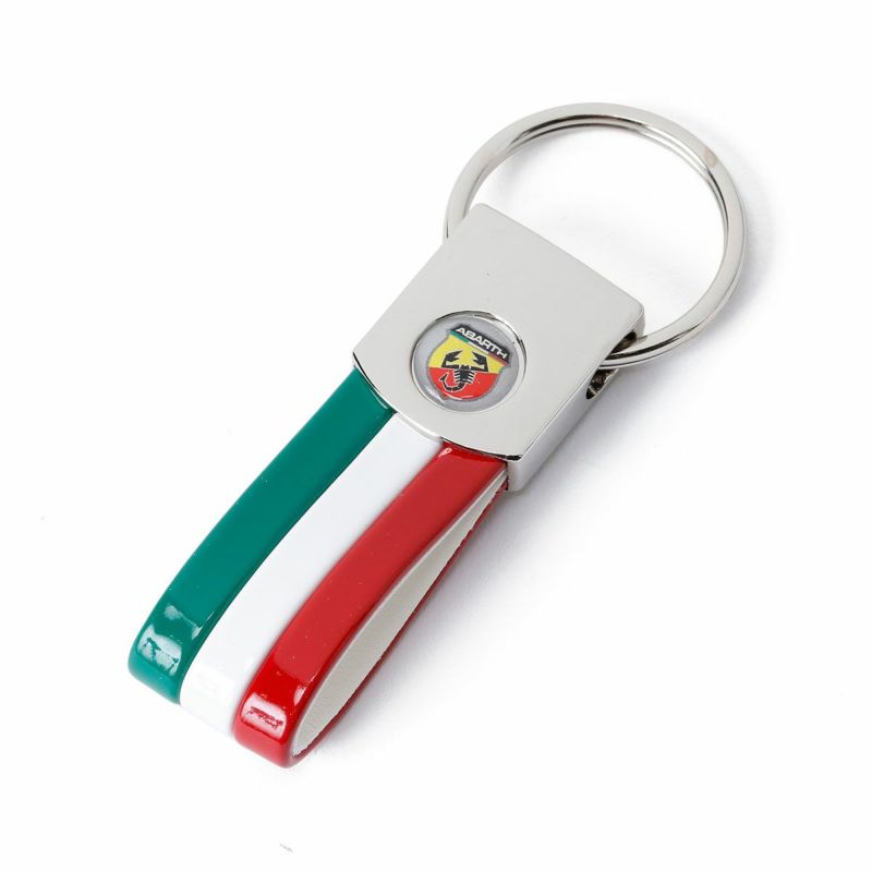 Abarth｜アバルト トリコロール バンド キーリング｜キーホルダー