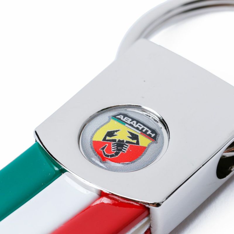 Abarth｜アバルト トリコロール バンド キーリング｜キーホルダー