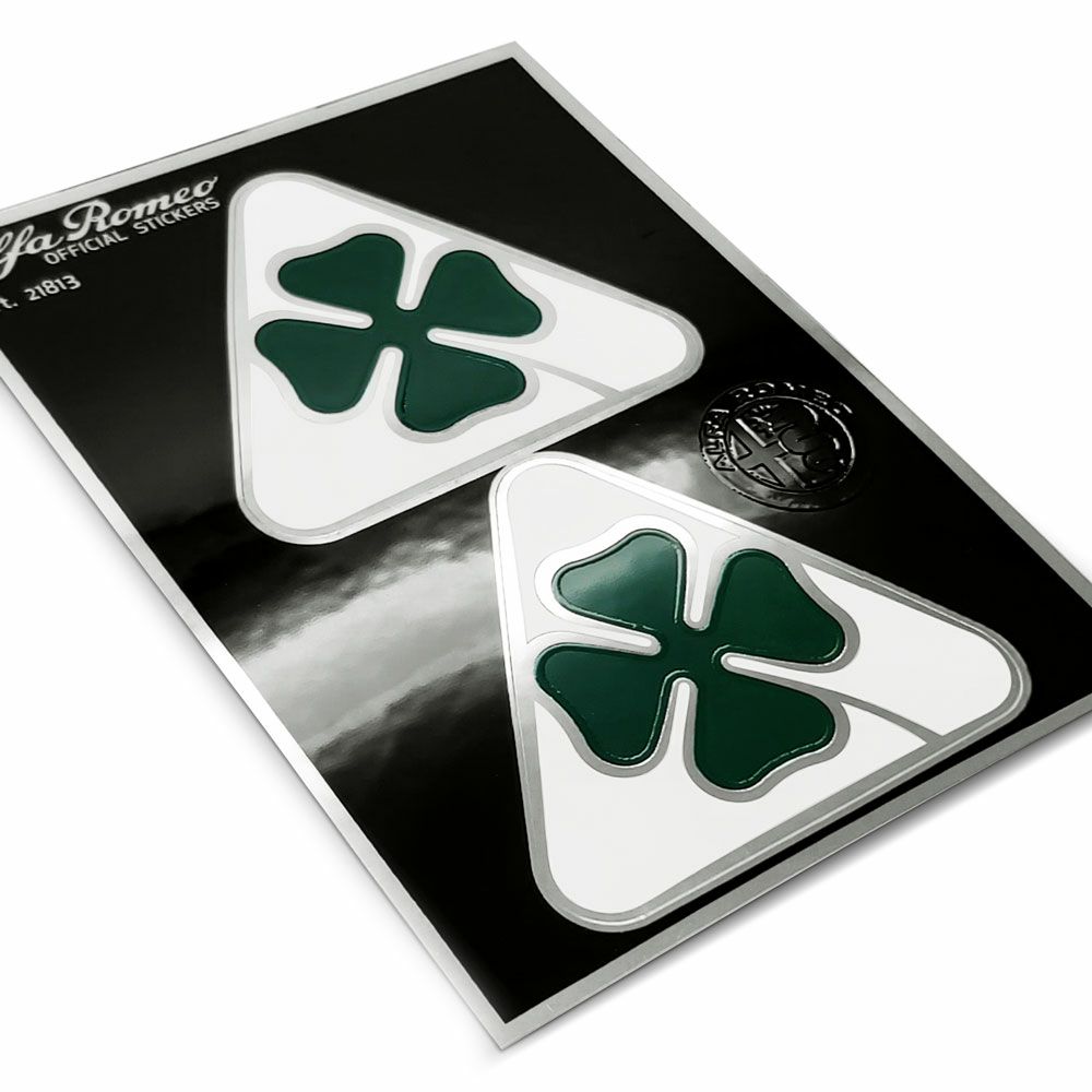 Alfaromeo｜アルファロメオ クワドリフォリオ ステッカー （2個セット）｜ステッカー