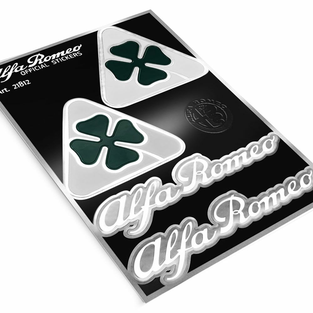 Alfaromeo｜アルファロメオ クワドリフォリオ ステッカー （4個セット）｜