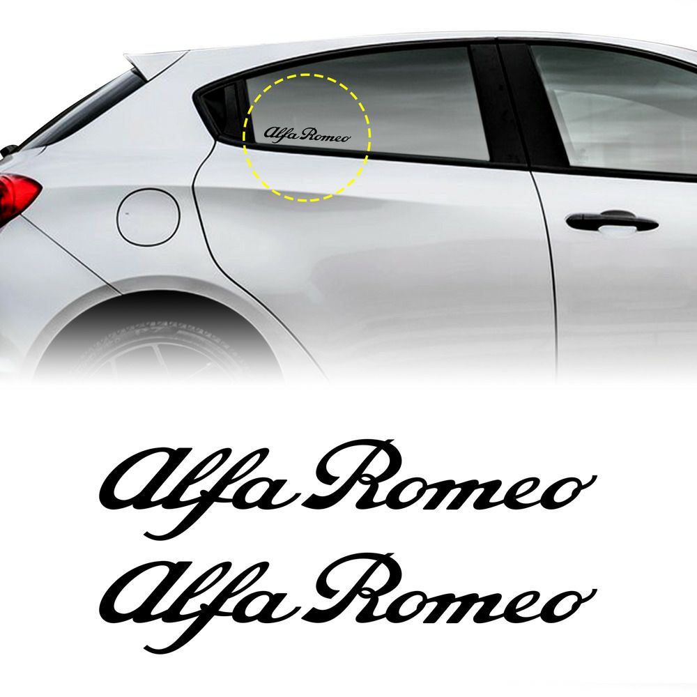 Alfaromeo｜アルファロメオ ロゴ ステッカー （13cm）｜ブラック