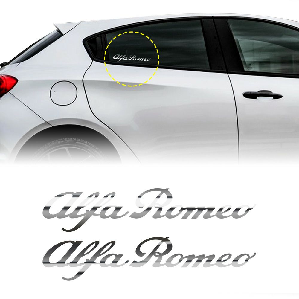 Alfaromeo｜アルファロメオ ロゴ ステッカー （13cm）｜クローム