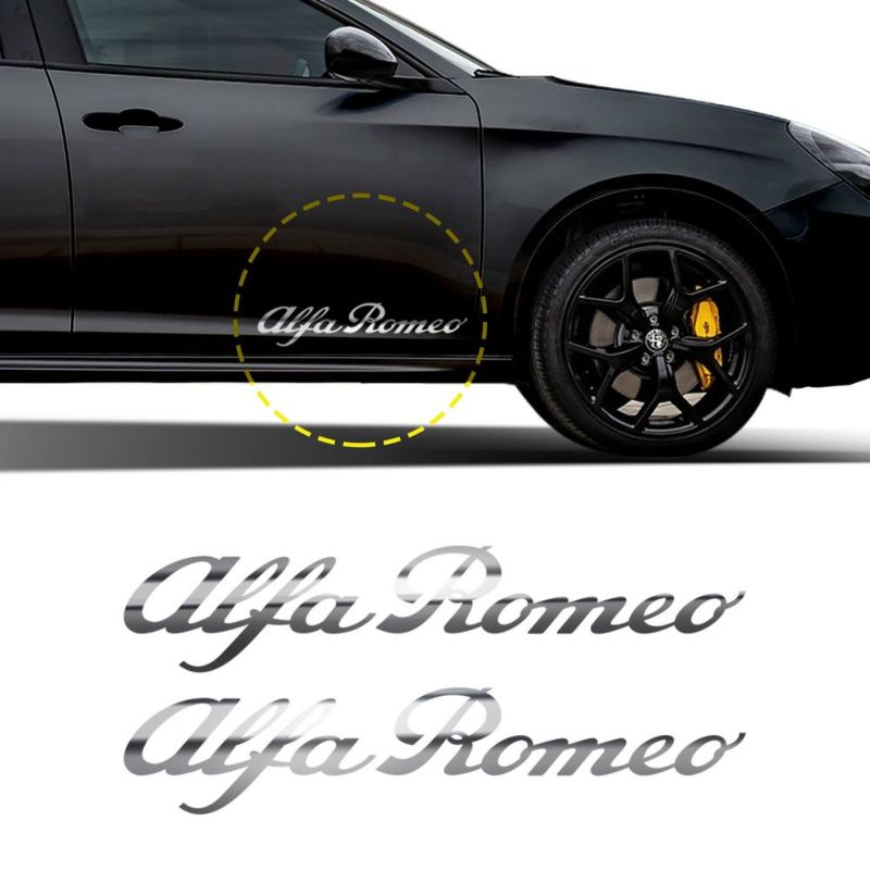 Alfaromeo｜アルファロメオ ロゴ ステッカー （25cm）｜クローム