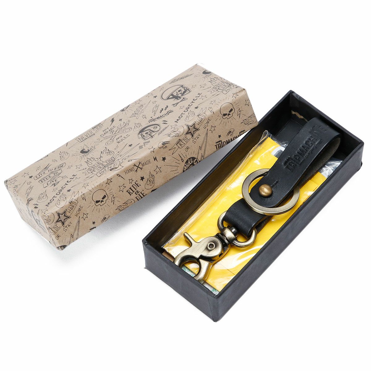 Trip Machine｜キー フォブ｜キーホルダー｜ブラック×アンティークゴールド