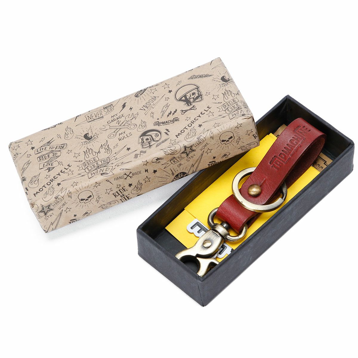 Trip Machine｜キー フォブ｜キーホルダー｜チェリーレッド×アンティークゴールド