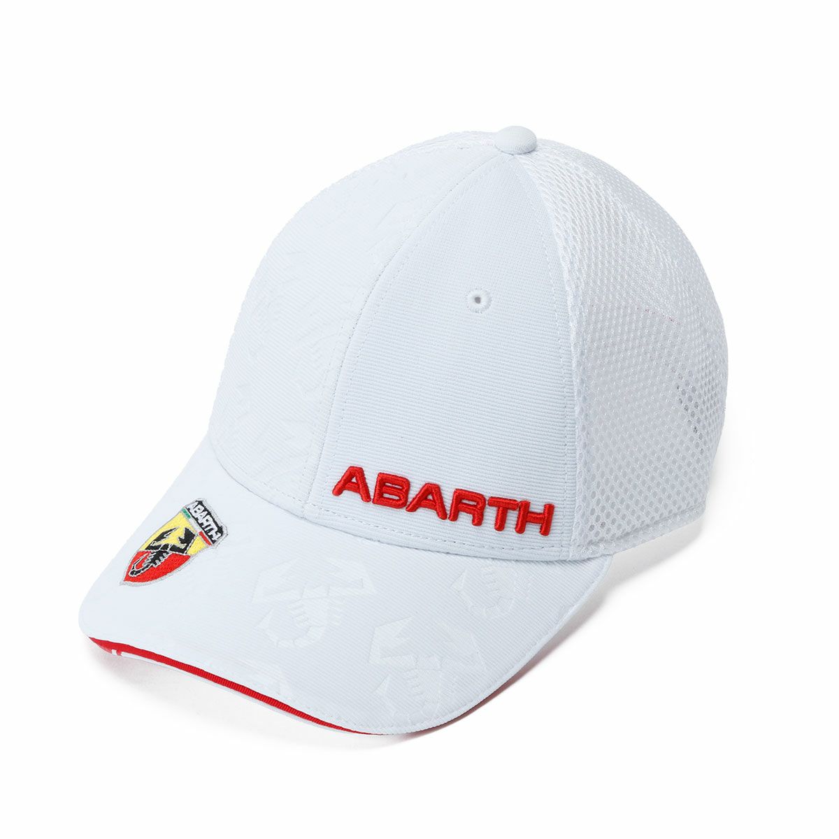 Abarth｜アバルト メッシュ ベースボールキャップ｜帽子｜ホワイト