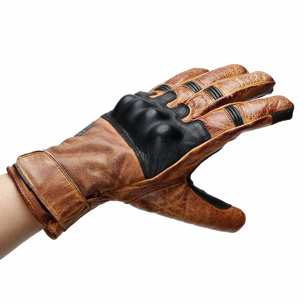 helstons｜ウィズレー ウィンターグローブ｜ウィンター｜ブラウン×ブラック｜モデル着用