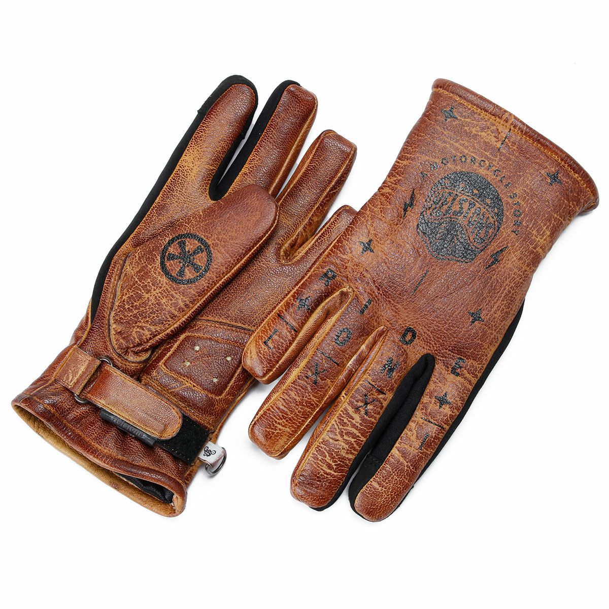 helstons｜グラフィック ウィンターグローブ レディ ”ヘルメット”｜ウィンター｜ブラウン