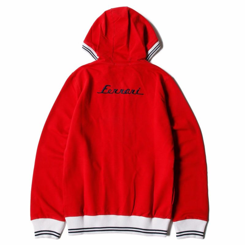Ferrari｜フェラーリ ウィメンズ フーデッド ジップ ヴィンテージ スウェット｜ニット｜レッド