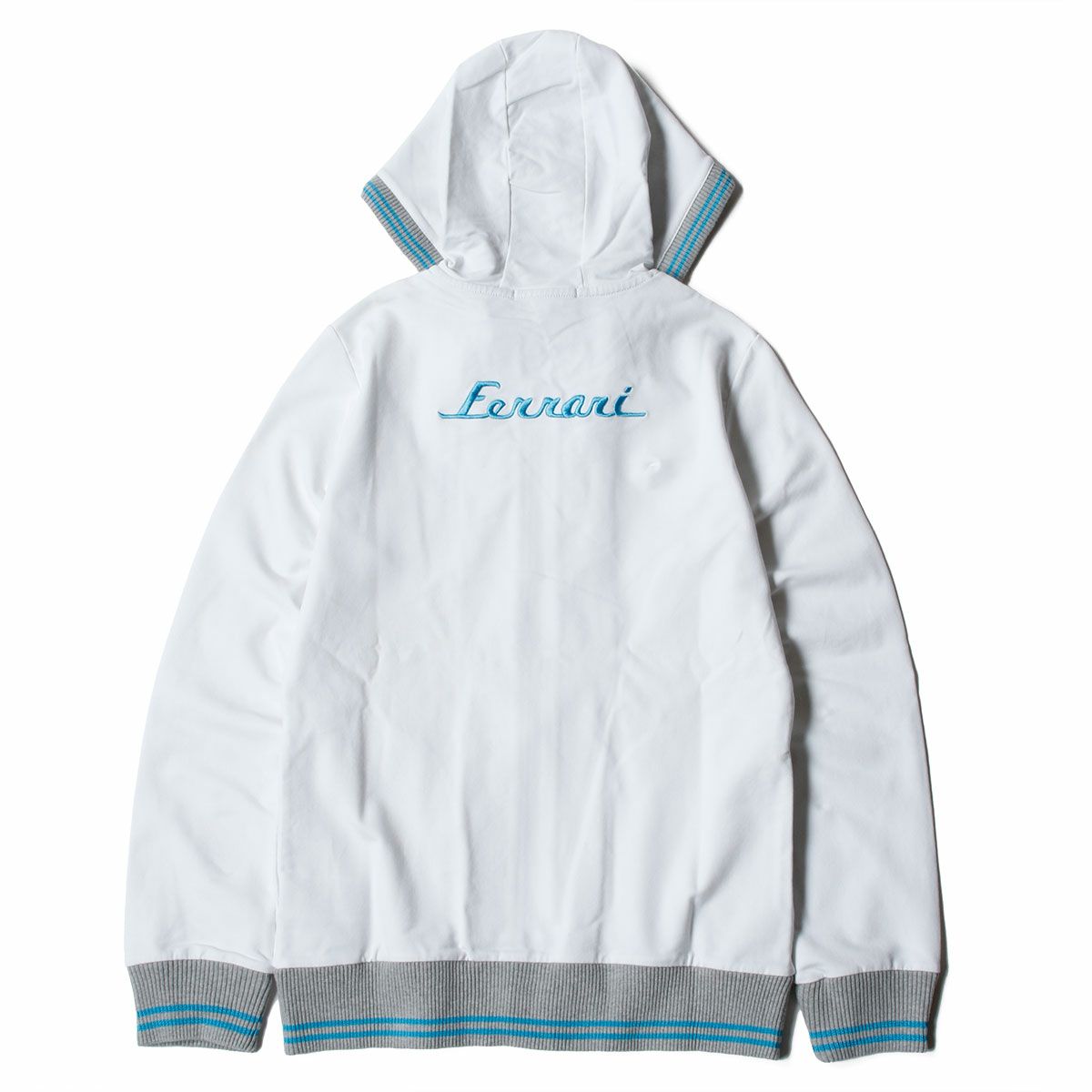 Ferrari｜フェラーリ ウィメンズ フーデッド ジップ ヴィンテージ スウェット｜ニット｜ホワイト